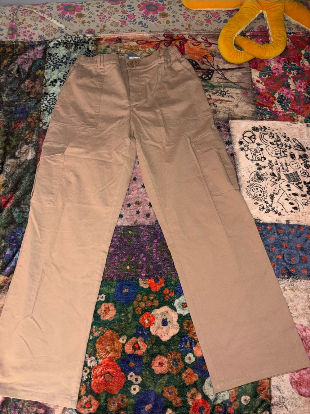Classic Tan Cargo Pants for Women— Straight Leg Utility Style